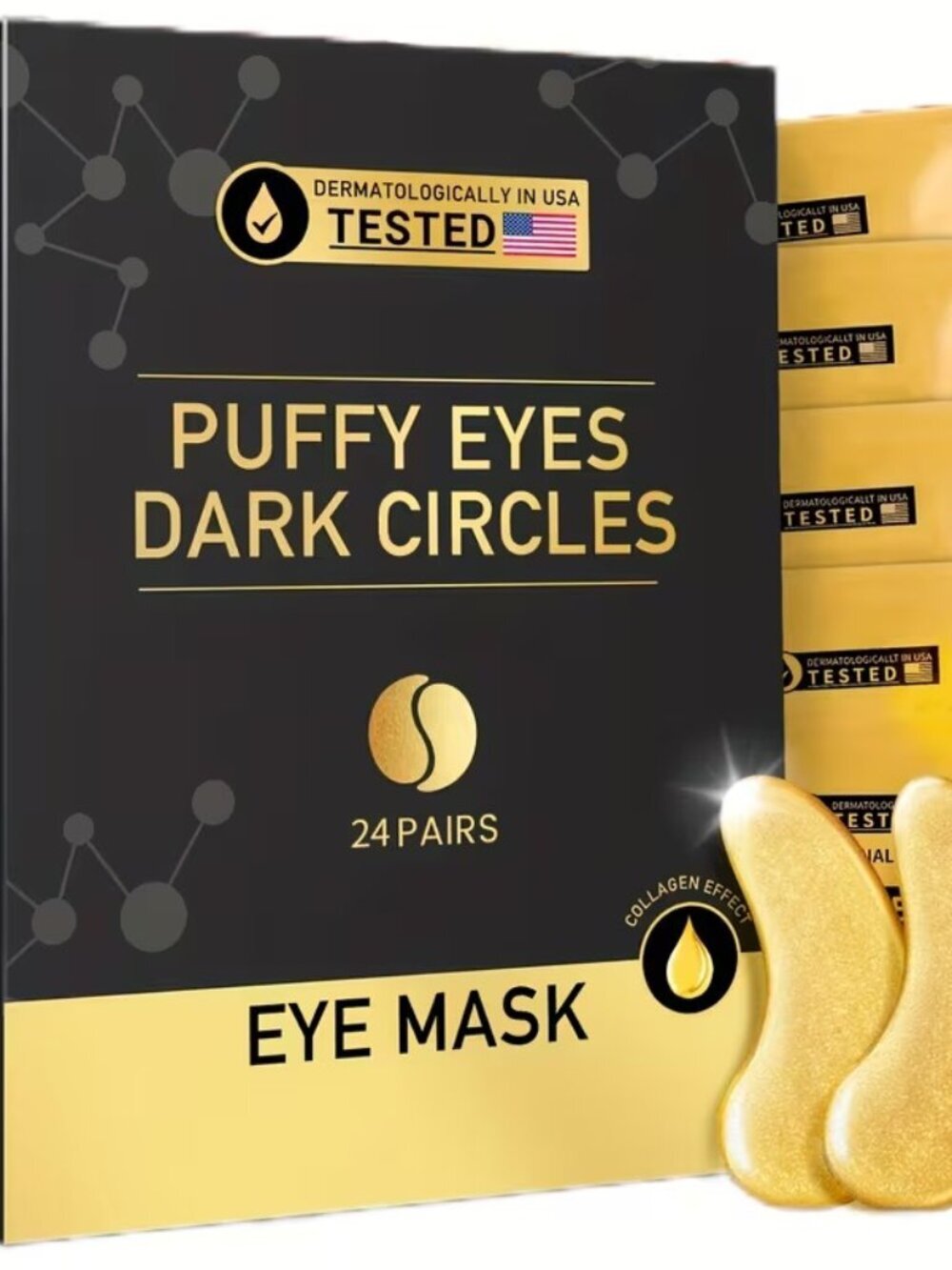 24 Pairs of Golden Eye Mask